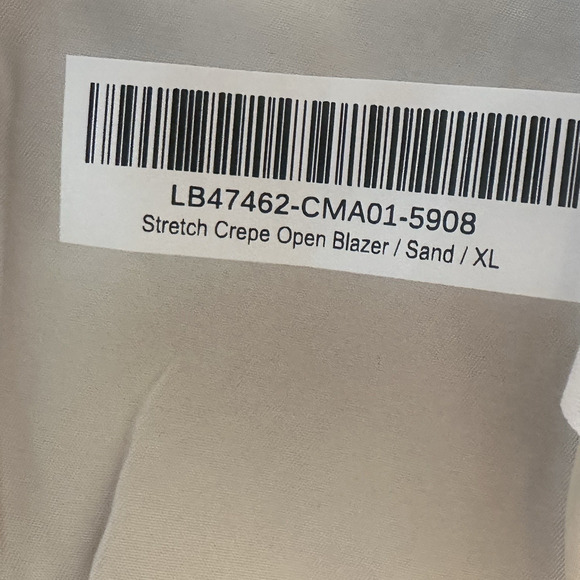 Quince Stretch Crepe Open Blazer in Sand Lightweight Size XL Business Casual NWT - Picture 9 of 10